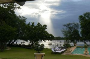 View of the Zambezi River from the Royal Livingstone Resort.