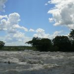 As the Zabezi River nears the edge the current becomes