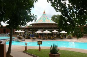 Poolside restaurant at Zambezi