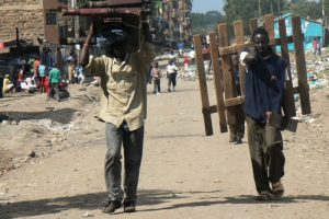 Some young men moved out of Methare until the danger