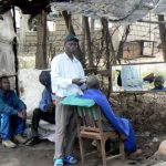 Resourceful as usual, a barber opened his 'shop' for business