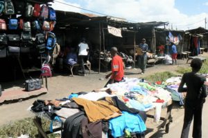 Clothing stalls that were not torched opened for business soon