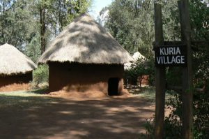 Tribal villages and huts at the