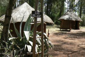 Tribal villages and huts at the