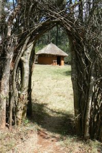 Tribal villages and huts at the