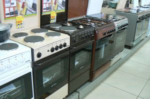 Nairobi downtown - choice of stoves in a department store