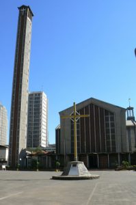 Nairobi downtown - Catholic cathedral. Kenya is a very Christian