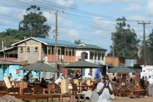 Furniture market in the suburbs of Nairobi