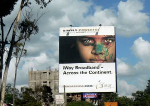 Billboard advertising high-speed Internet service