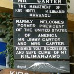 Sign at Kibo Hotel