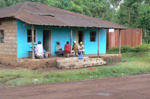Building along the village road in Marangu -- one half
