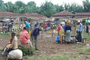 Closing up market for the day in Marangu.