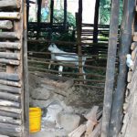 Animal stall in a village farm house in the forest