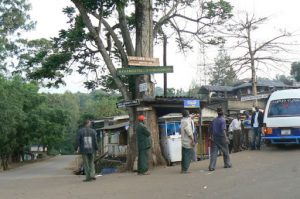 Intersection in the village of Marangu