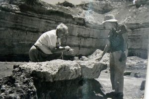 Mary and Louis Leakey in the gorge in 1930s.
