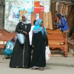 Muslim women at the old market.