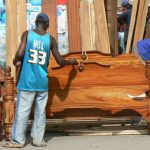 Making beds in the old market.