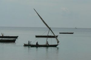 Fishing boats return in the late morning.