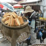 Fresh bread vendor at the old market.