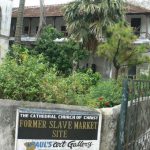 Anglican Christ Church Cathedral and Slave Market Memorial. "The