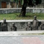 Anglican Christ Church Cathedral and Slave Market Memorial. "The world's last