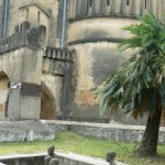 Anglican Christ Church Cathedral and Slave Market Memorial. The world's last