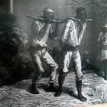 Engraving of slaves from the display in David Livingstone's house