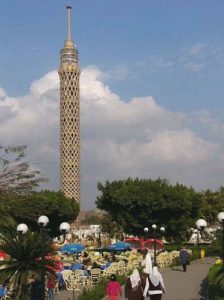 The Cairo Tower is a free-standing concrete TV tower in