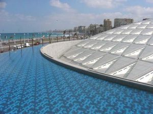 Alexandria - The Bibliotheca Alexandrina, an library institution intended both