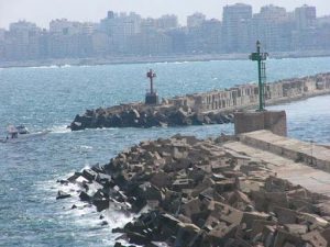 Alexandria - on the water by Qaitbay Citadel.  Below these