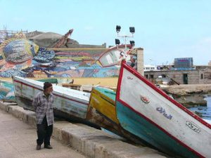 Alexandria - decorative mosaics and boats