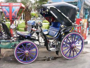 Luxor - tourist carriage at the Esplanade on the Nile