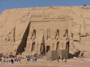 Abu Simbel is an archaeological site comprising two massive rock