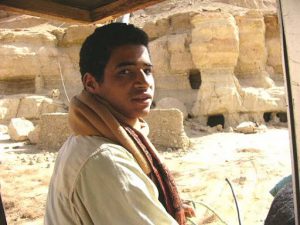 Siwa Oasis donkey cart taxi driver.