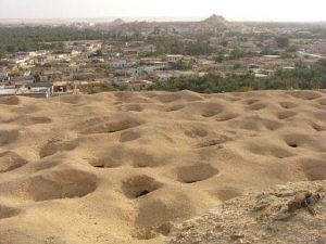 View from the Gebel al-Mawta (Mountain of the Dead). Tombs