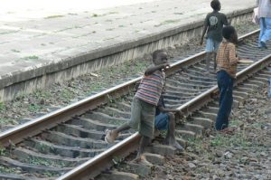 Kids looking for handouts