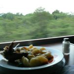 First class dinner service on the Tazara Express!