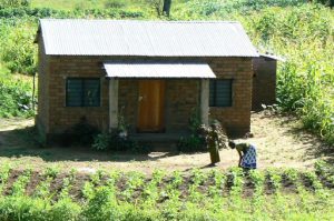 Tidy rural brick home and garden