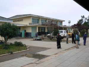 Train from Tanzania to Zambia - Chimala Building