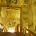 The royal tombs are decorated with scenes from Egyptian mythology