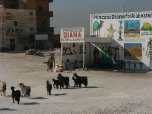 Local souvenir shops in the Valley of the Kings.