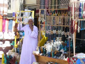 Local souvenir shops in the Valley of the Kings.