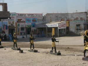 Local souvenir shops in the Valley of the Kings.