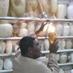 Alabaster objects at local souvenir shops in the Valley of