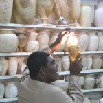 Alabaster objects at local souvenir shops in the Valley of