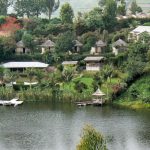 View of Crater Bay Cottages on the lake