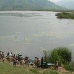 Lake Bunyonyi children greet tourists