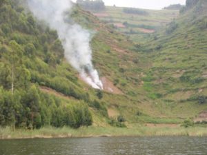 Lake Bunyonyi cultivated hills