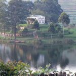 Lake Bunyonyi former home of the vice-chancellor of Makerere University