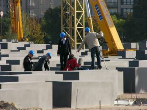 Building the Jewish Holocaust Memorial. In May